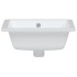 Lavabo de baño rectangular cerámica blanco 39x30x18,5