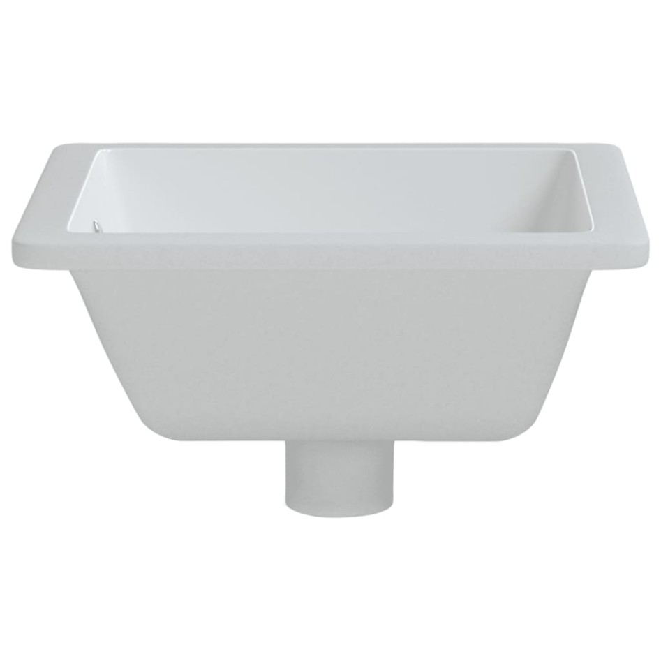 Lavabo de baño rectangular cerámica blanco 39x30x18,5