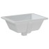 Lavabo de baño rectangular cerámica blanco 39x30x18,5