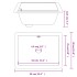 Lavabo de baño rectangular cerámica blanco 39x30x18,5