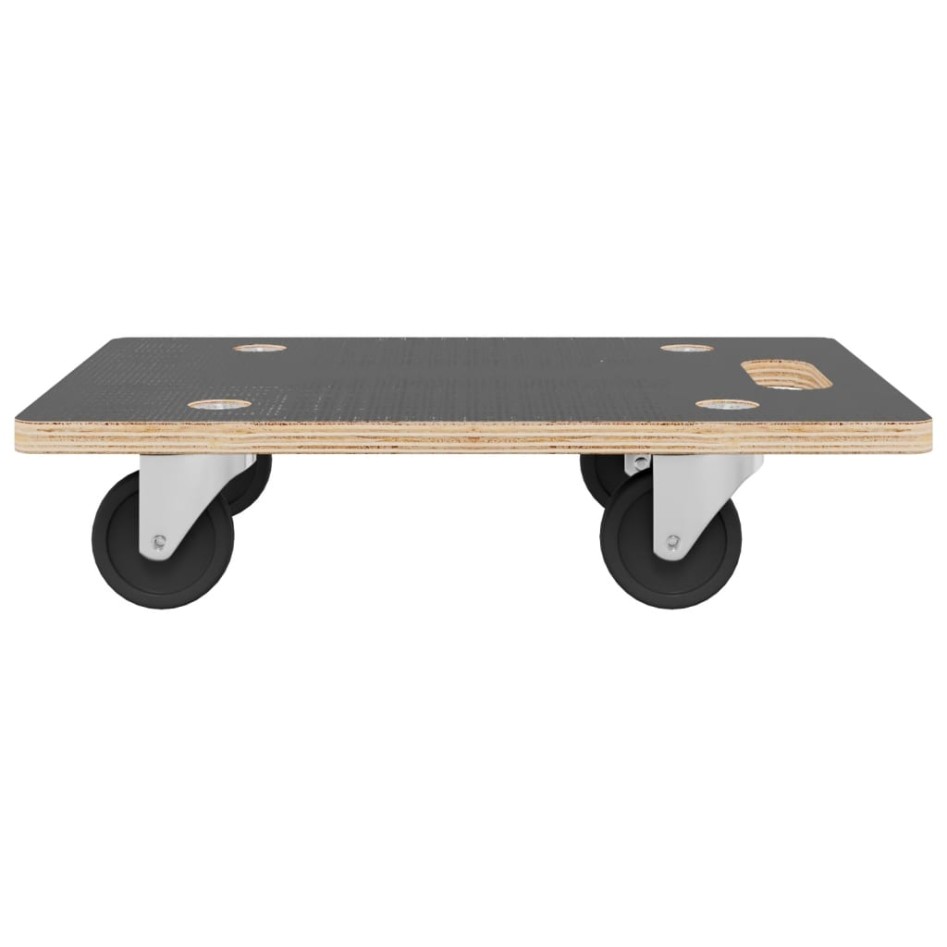 Soportes con ruedas 2 uds rectangular 80x55x11,5