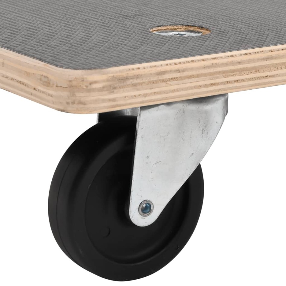 Soportes con ruedas 2 uds rectangular 80x55x11,5