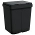 Cubo de basura doble gris antracita 2x25
