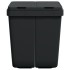 Cubo de basura doble gris antracita 2x25