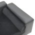 Sofá para perros felpa y cuero sintético gris 81x43x31