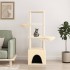 Rascador para gatos con postes de sisal color crema 147