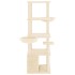 Rascador para gatos con postes de sisal color crema 147