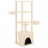 Rascador para gatos con postes de sisal color crema 147