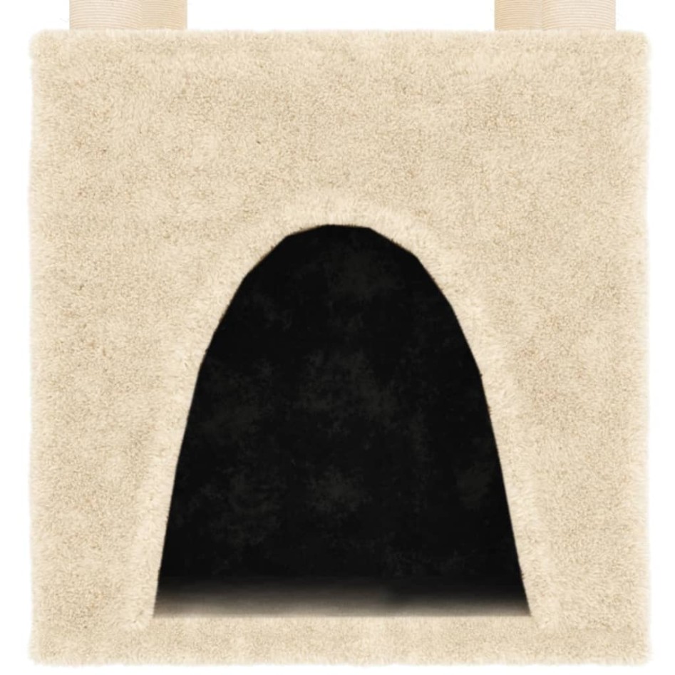 Rascador para gatos con postes de sisal color crema 147