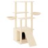 Rascador para gatos con postes de sisal color crema 133
