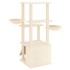 Rascador para gatos con postes de sisal color crema 133