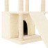 Rascador para gatos con postes de sisal color crema 133