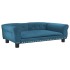 Cama para perros de terciopelo azul 95x55x30