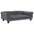 Cama para perros de terciopelo gris oscuro 95x55x30