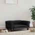 Cama para perros de cuero sintético negra 70x45x30