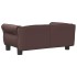Cama para perros de cuero sintético marrón 70x45x30