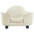 Cama para perros de terciopelo crema 66x40x45