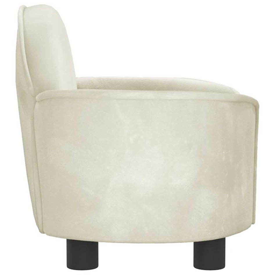 Cama para perros de terciopelo crema 66x40x45