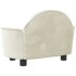 Cama para perros de terciopelo crema 66x40x45