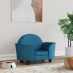 Cama para perros de terciopelo azul 66x40x45 cm