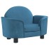 Cama para perros de terciopelo azul 66x40x45