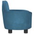 Cama para perros de terciopelo azul 66x40x45