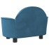 Cama para perros de terciopelo azul 66x40x45