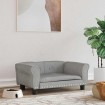 Cama para perros de terciopelo gris claro 70x45x30 cm