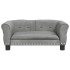 Cama para perros de terciopelo gris claro 70x45x30