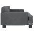 Cama para perros de terciopelo gris oscuro 70x45x30