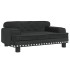 Cama para perros de terciopelo negra 70x45x30