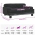 Cama para perros de terciopelo negra 70x45x30
