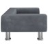 Cama para perros de terciopelo gris oscuro 70x45x26,5