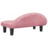 Cama para perros de terciopelo rosa 70x52x30