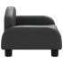 Cama para perros de cuero sintético negra 50x40x30