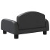 Cama para perros de cuero sintético negra 50x40x30
