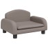 Cama para perros de tela gris taupe 50x40x30