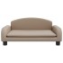 Cama para perros de cuero sintético color capuchino 70x45x30