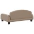Cama para perros de cuero sintético color capuchino 70x45x30