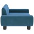 Cama para perros de terciopelo azul 70x45x33
