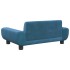 Cama para perros de terciopelo azul 70x45x33