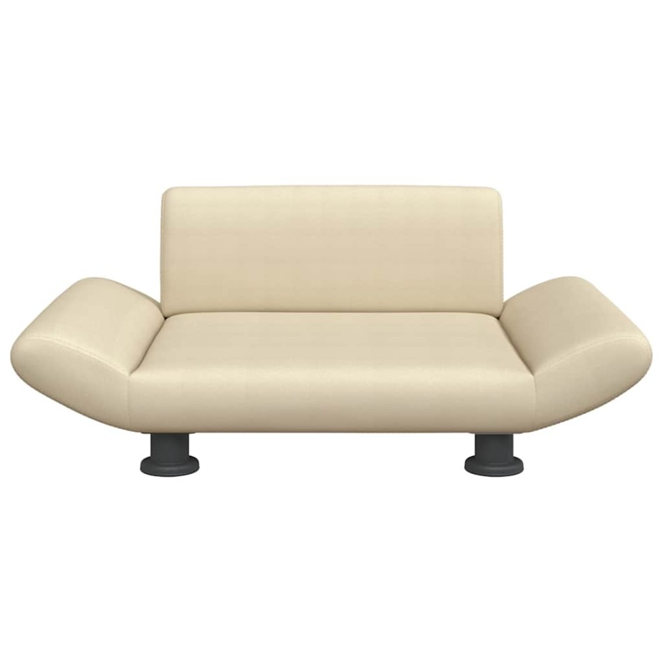 Cama para perros de tela crema 70x45x28