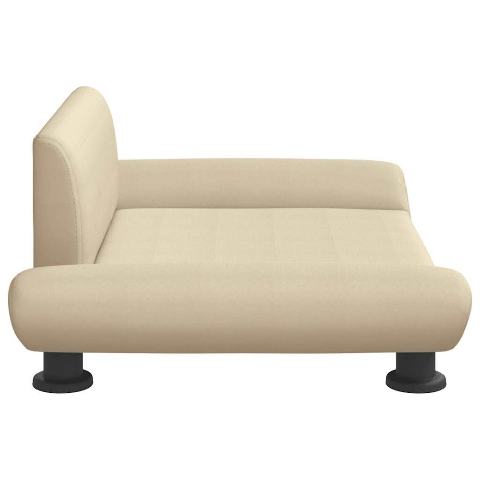 Cama para perros de tela crema 70x45x28