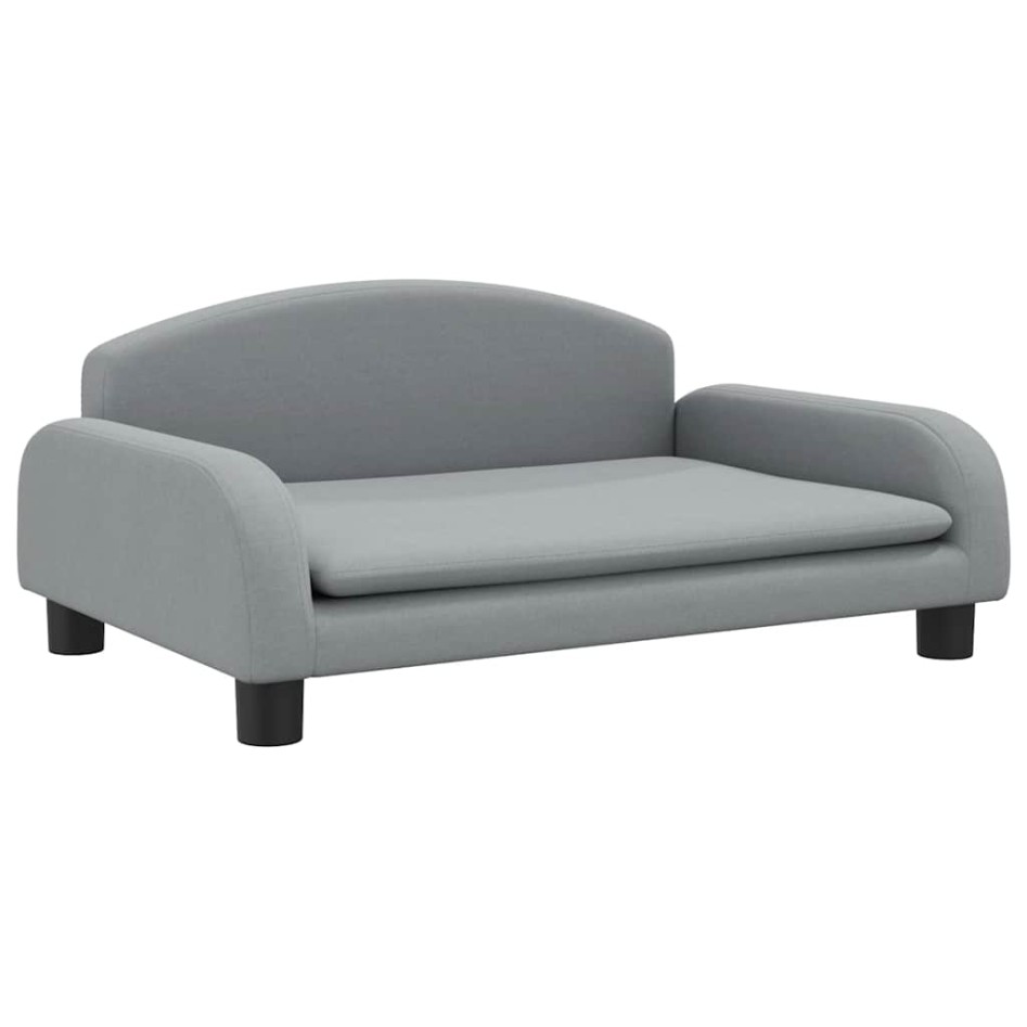 Cama para perros de tela gris claro 70x45x30
