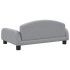 Cama para perros de tela gris claro 70x45x30