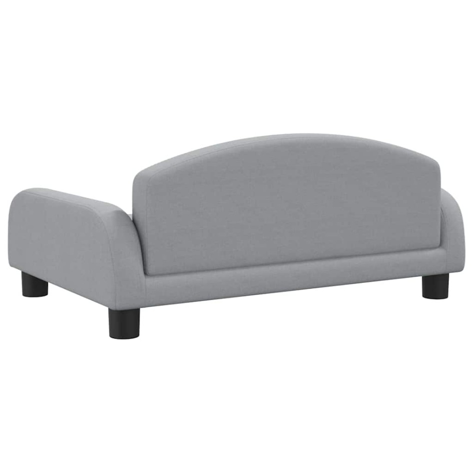 Cama para perros de tela gris claro 70x45x30