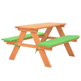Mesa de pícnic para niños con bancos madera abeto 89x79x50