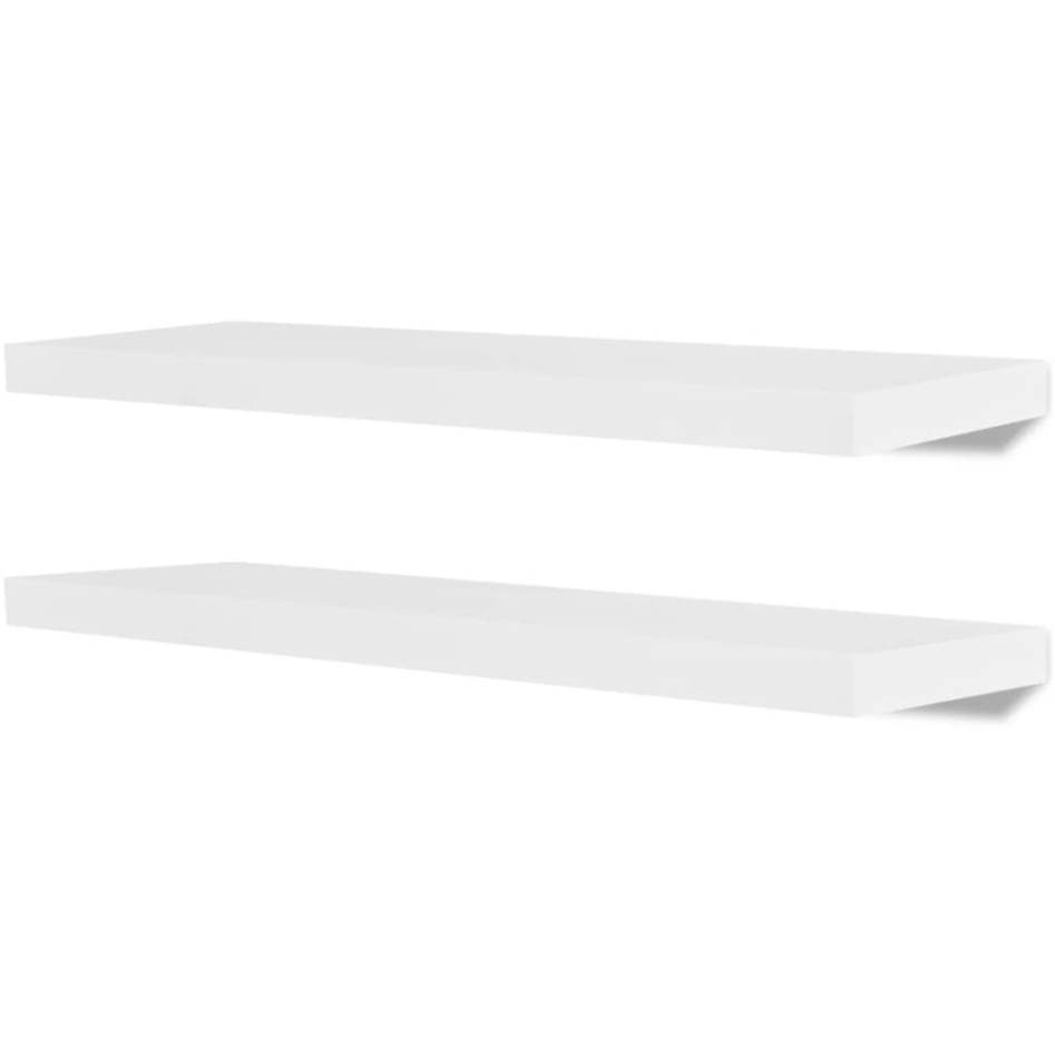 Estantes de pared 4 unidades blanco 80