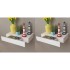 Estantes de pared flotantes con cajones 2 uds blanco 48