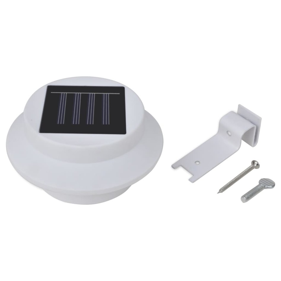 Lámparas solares para valla exterior 12 uds LED